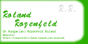 roland rozenfeld business card